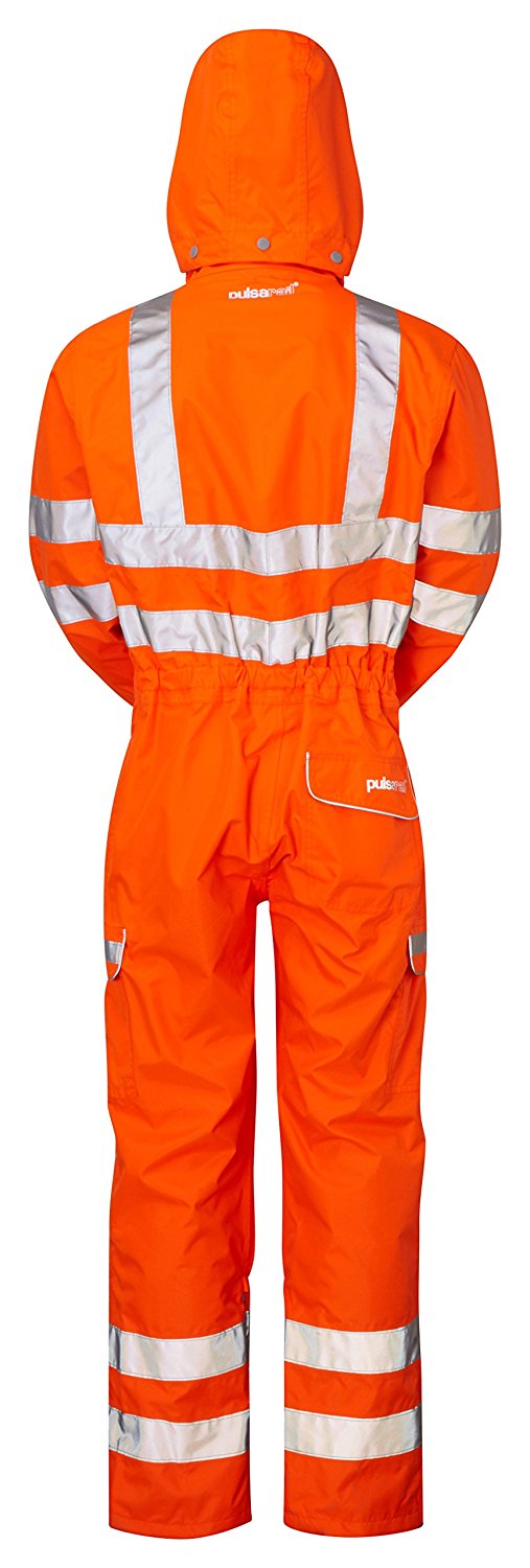 PULSAR Pulsarail PR505 Rail Spec Hi-Vis PU Polyester Foul Weather Coverall