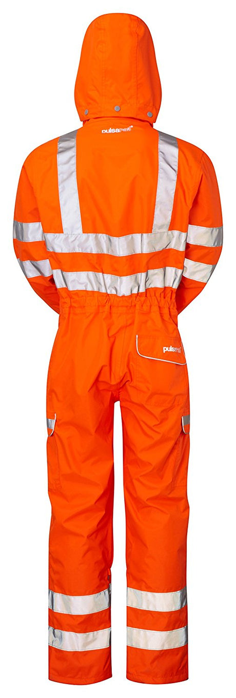 PULSAR Pulsarail PR505 Rail Spec Hi-Vis PU Polyester Foul Weather Coverall