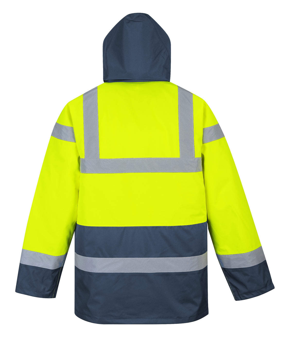 Portwest S466 Men Hi Vis Contrast Traffic Jacket Waterproof Yellow Navy