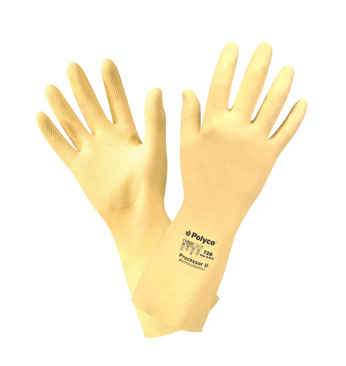 Polyco Processor II Chemical Resistant Gauntlets Natural Rubber