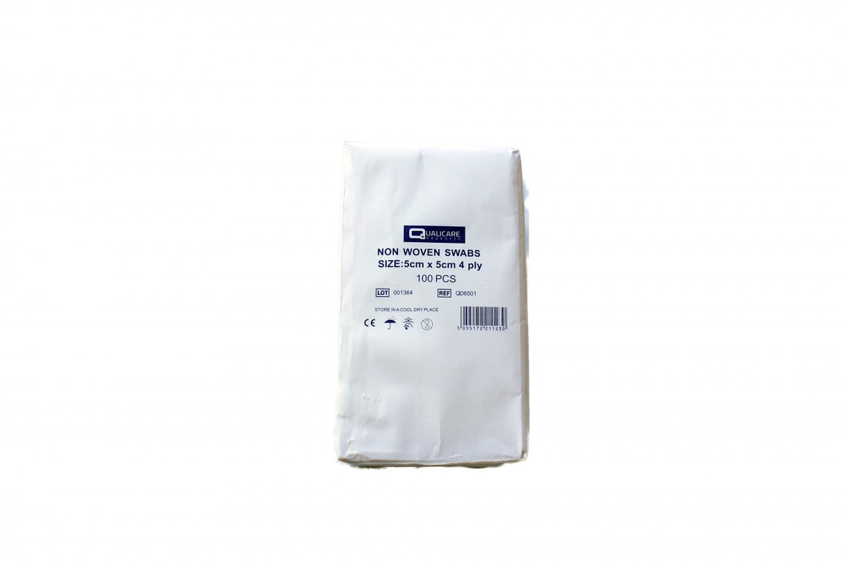 Qualicare QD6501 Bandage Swabs Non Sterile 5x5cm Pack of 100