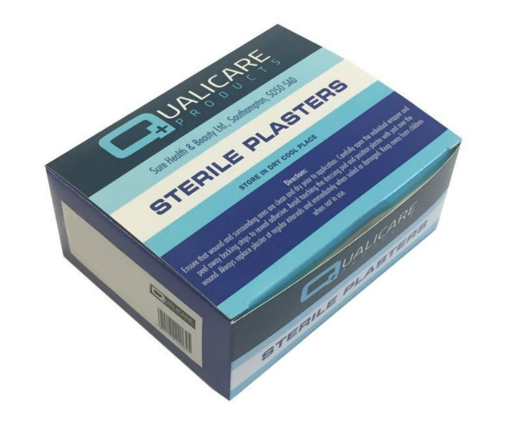 Qualicare QP7004 Waterproof Washproof Assorted Plasters, Box of 100
