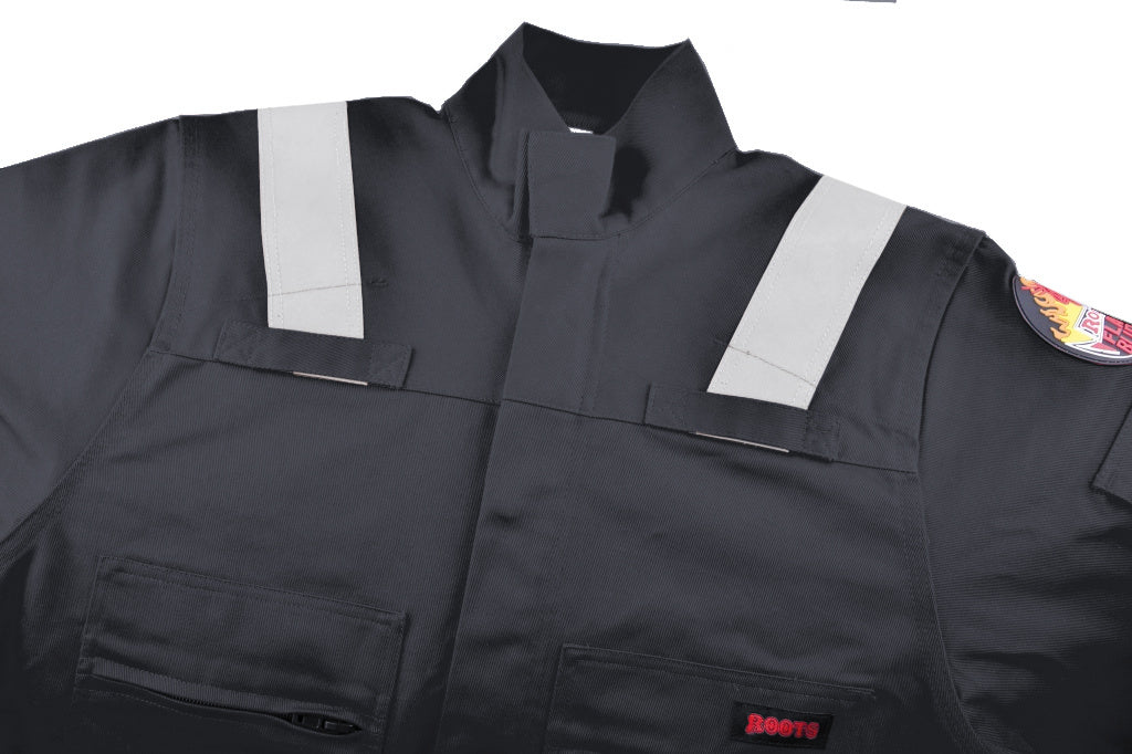 Roots Flamebuster Fire Resistant High Visibility Classic FR Coverall Black
