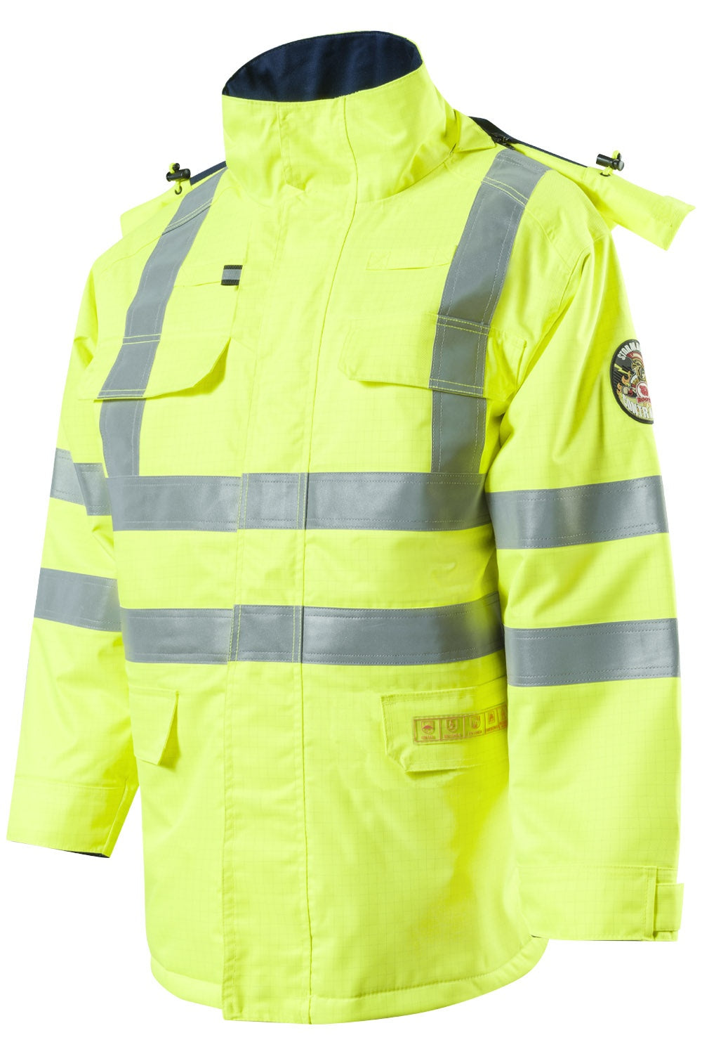 Roots RO4517 Stormbuster Contractor Waterproof FR Parka Hi Vis Yellow