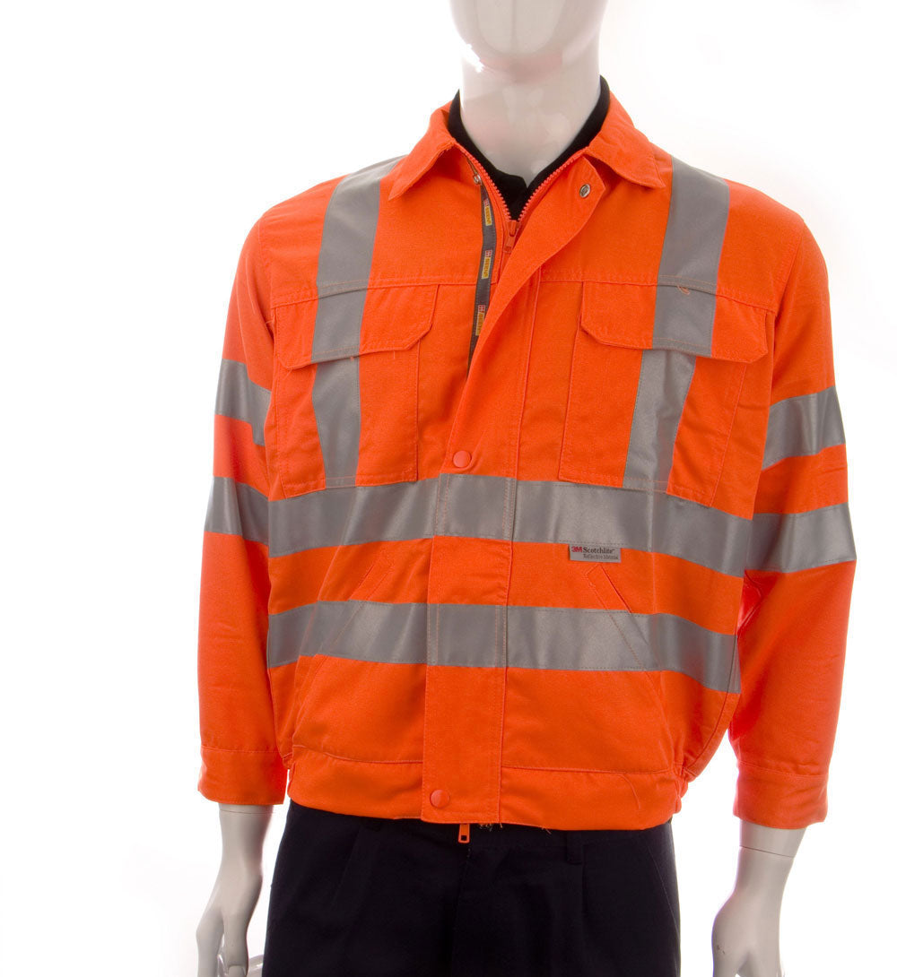 Beeswift RSJ Polycotton Hi Vis Teflon Coated Orange Jacket