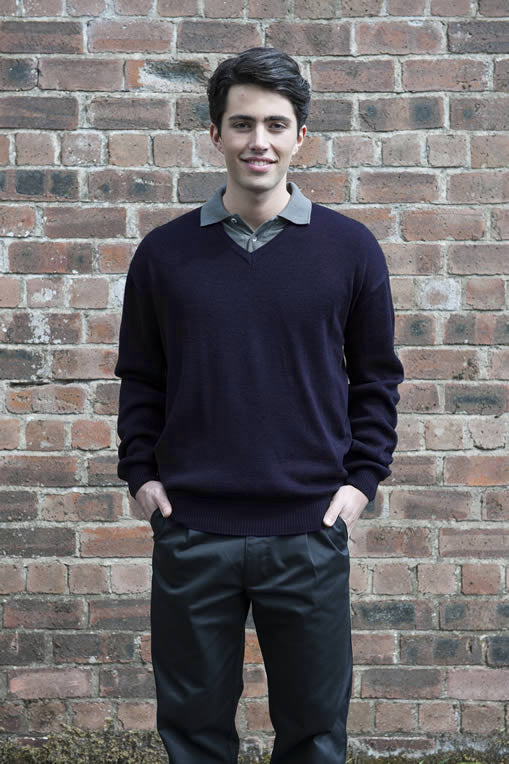 RTY Men V-Neck Sweater Acrylic Wool