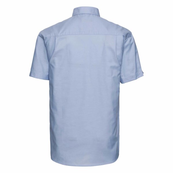 Russell Collection 933M Men’s Short Sleeve Classic Oxford Shirt Blue