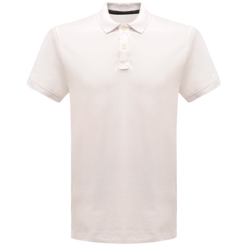 Regatta TRS143 Rib Collar Mens Classic Polo Shirt White