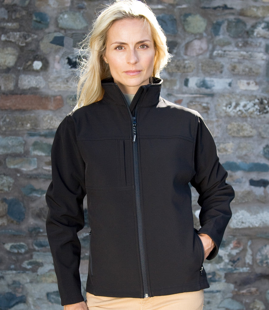 Result RS121F Black Classic Ladies Fleece Soft Shell Jacket