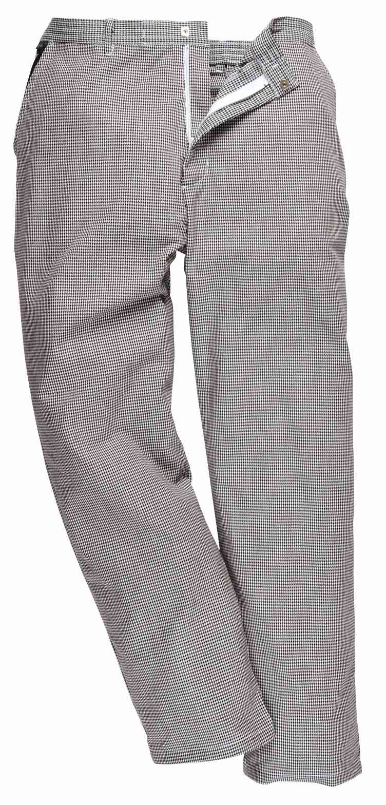 Portwest S068 Harrow Houndstooth Black and White Chef Trousers