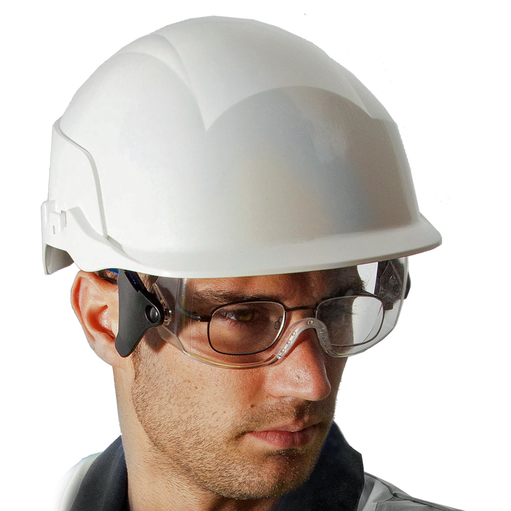 Centurion S20WRF Spectrum Vented Safety Helmet with Integrated Goggles Hard Hat - White