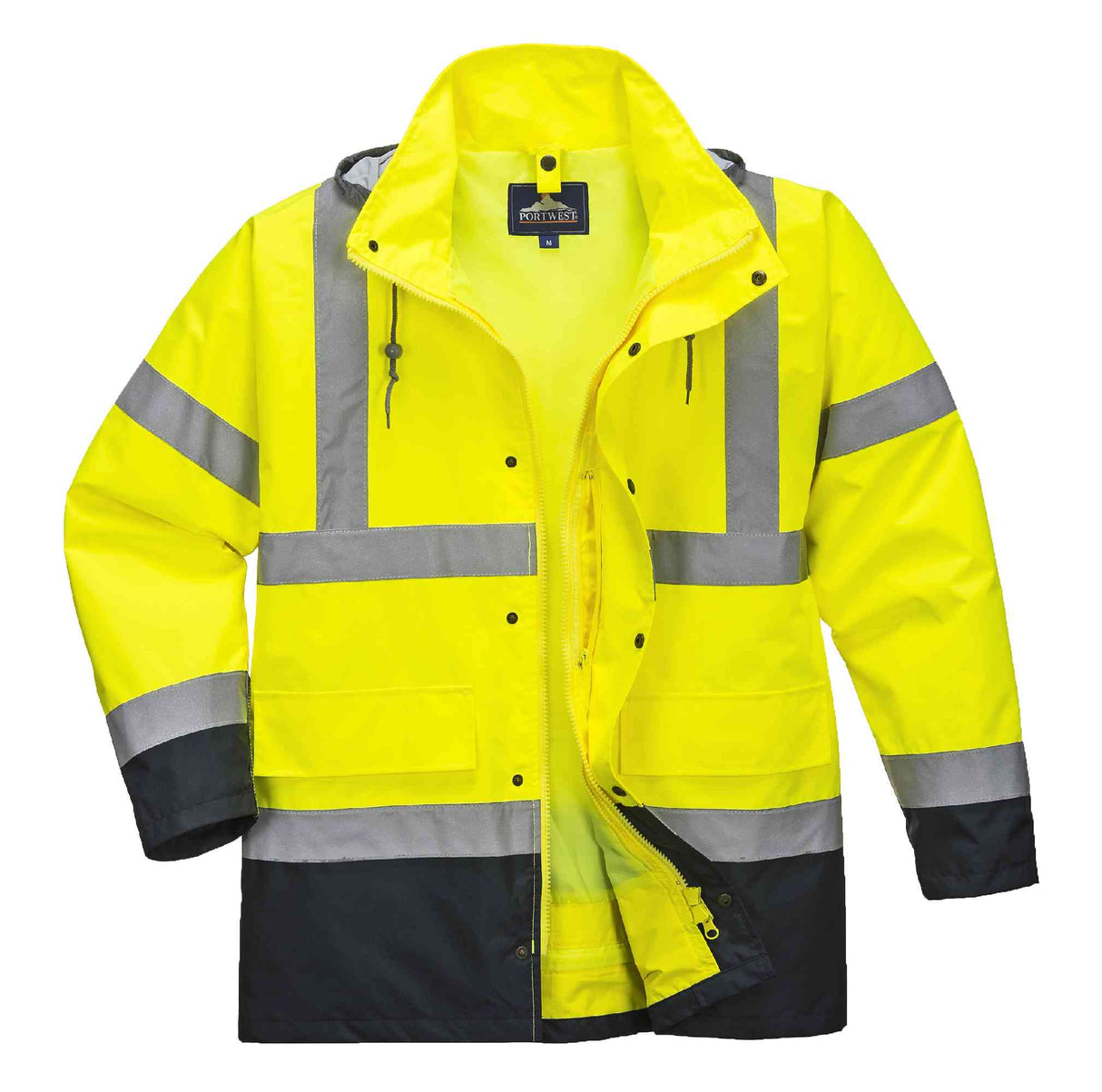 Portwest S471 Hi Vis 4-in-1 Traffic Jacket & Bodywarmer Waterproof Yellow