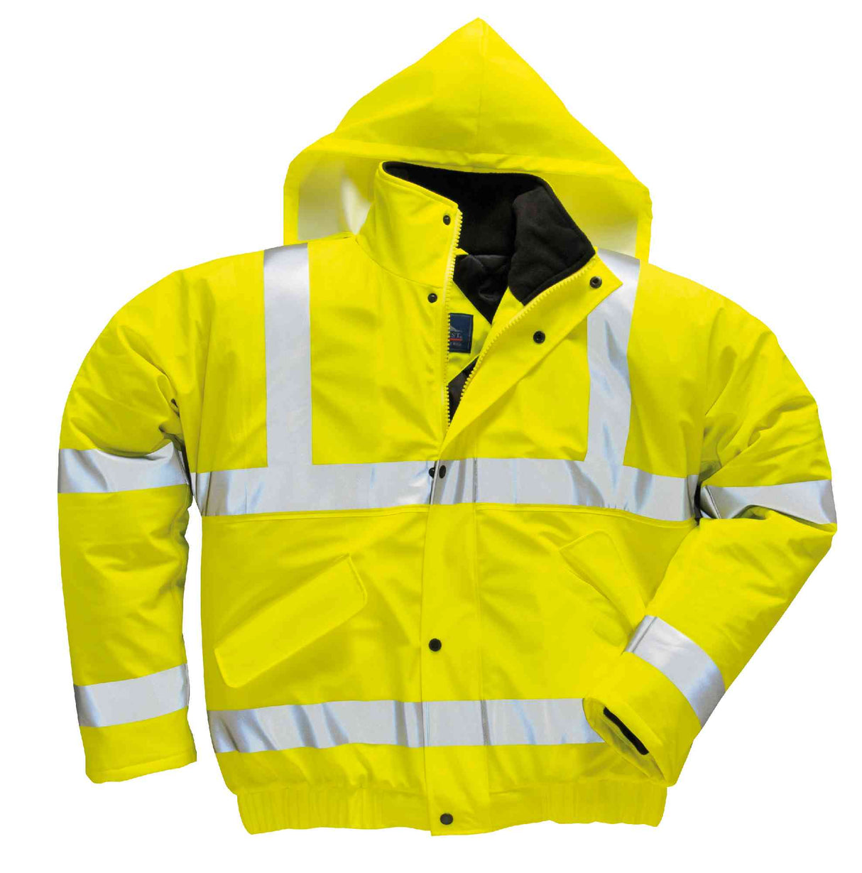 Portwest S498 Sealtex Ultra Waterproof PU Coated Hi Vis Rain Bomber Jacket, Size Small