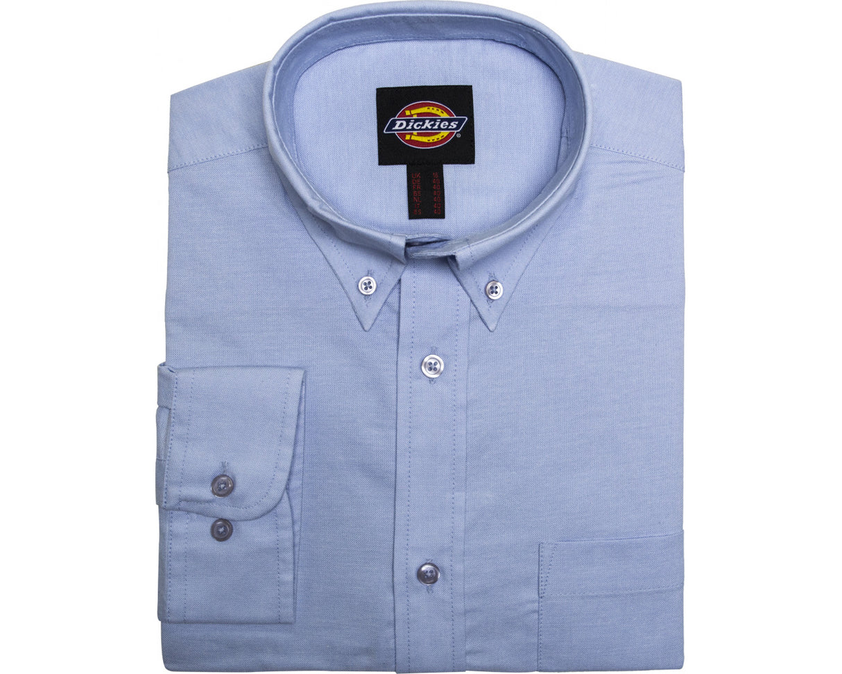 Dickies SH64200 Men's Oxford Weave Long Sleeve Shirt Pale Blue