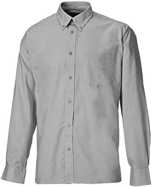 Dickies SH64200 Men's Oxford Weave Long Sleeve Shirt Grey