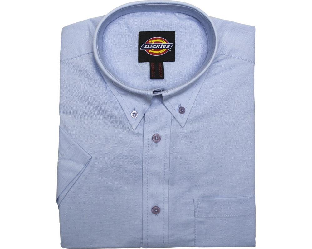 Dickies SH64250 Oxford Weave Men  Shirt Short Sleeve Royal Blue Size 17"