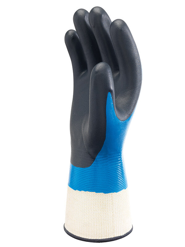 Showa S-TEX 377 Cut Resistant Work Gloves Nitrile Double Coating Extended Cuff