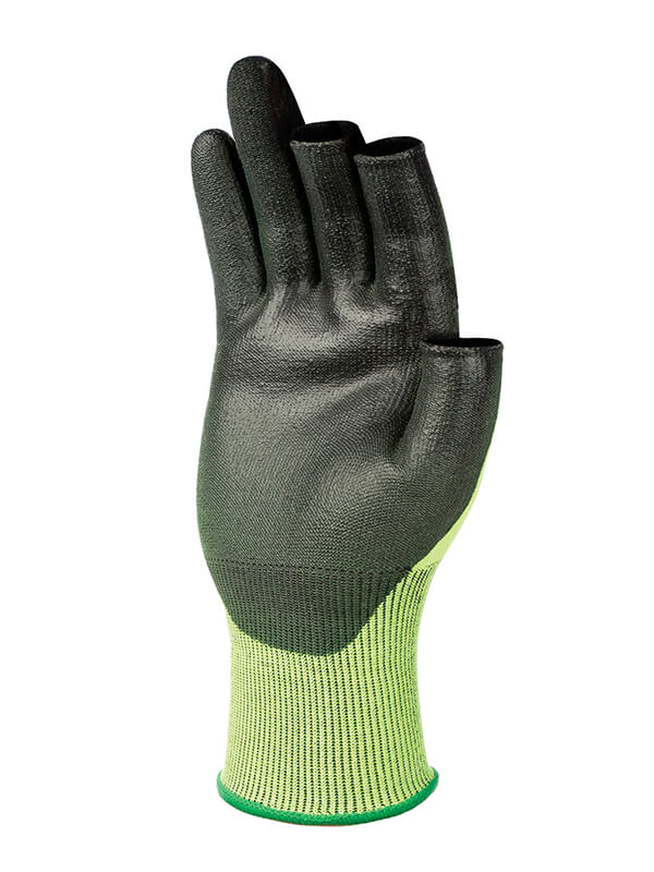 Skytec SKY73 Digit 5 Work Gloves PU Coating 3 Open Finger Design Cut Protection Size 8