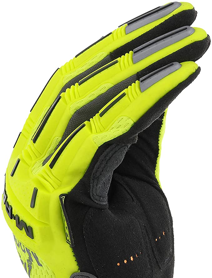 Mechanix Hi-Viz M-Pact Work Gloves Impact Protection High Visibility Yellow