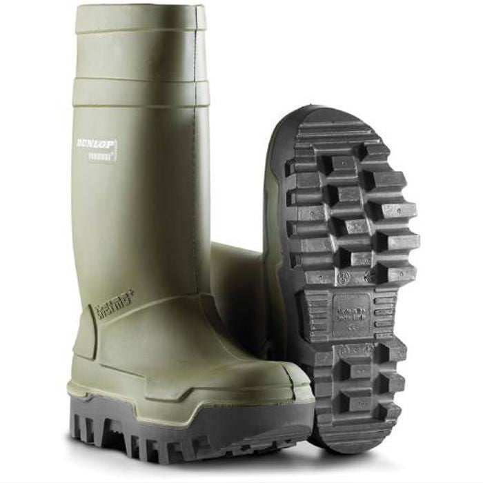 Dunlop Purofort Thermo Plus C662933 Safety S5 CI SRC Wellington - Green