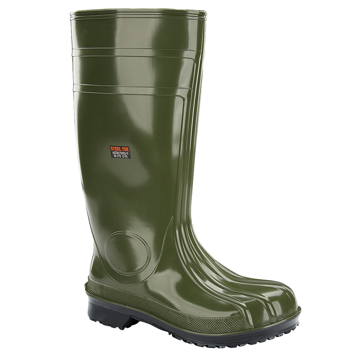 Shoes for Crews Anti-Bacterial Steel Toe Guardian Safety Wellington - Green