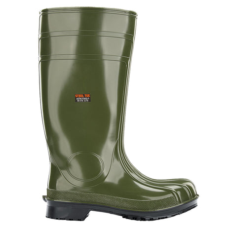 Shoes for Crews Anti-Bacterial Steel Toe Guardian Safety Wellington - Green