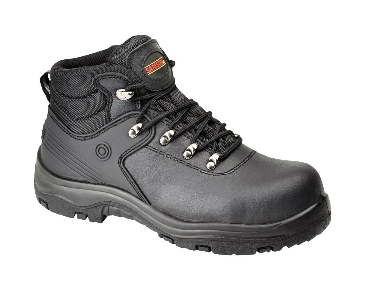 Samson XL S3 Safety Black Leather Composite ToeCap Waterproof Hiker 7003