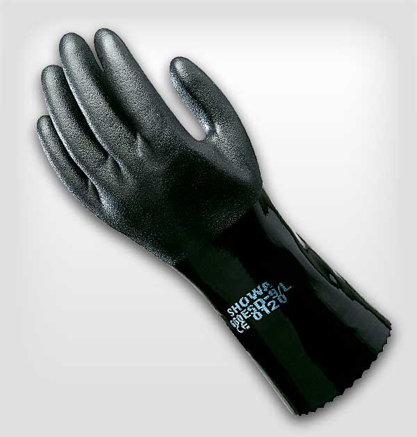 Showa 660 ESD PVC Black Safety Chemical Resistant Work Glove