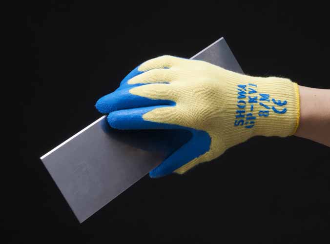 Showa GP-KV1 Cut Resistant Latex Coating Grip Seamless CUT-4 Safety Gloves