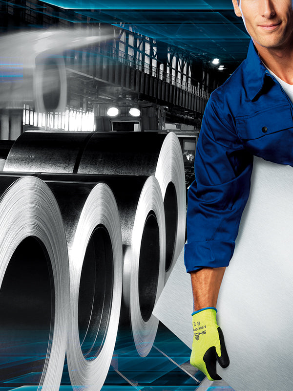 Showa S-TEX GP1 Cut Resistant Level 4 Yellow Cut Work Gloves