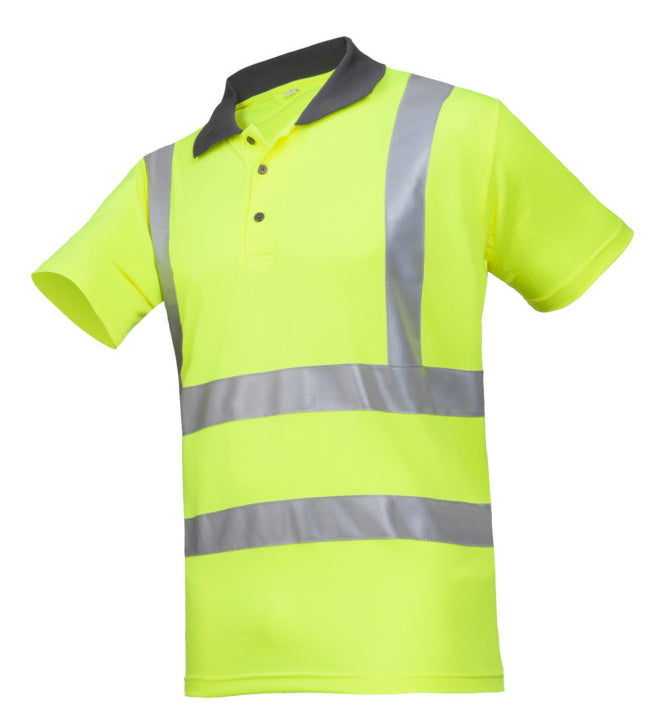 Sioen Genga Hi Vis Short Sleeves Yellow Polo Shirt, Size - L