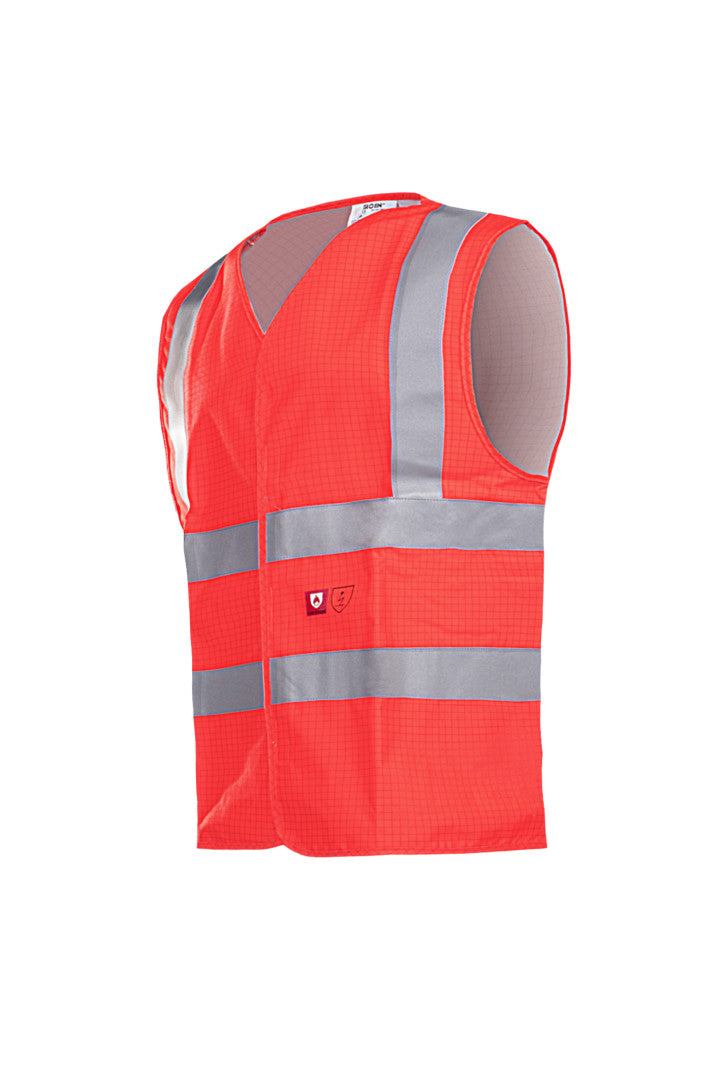 Sioen 307A Hellisan Hi Vis Waistcoat Flame Retardant Anti-Static
