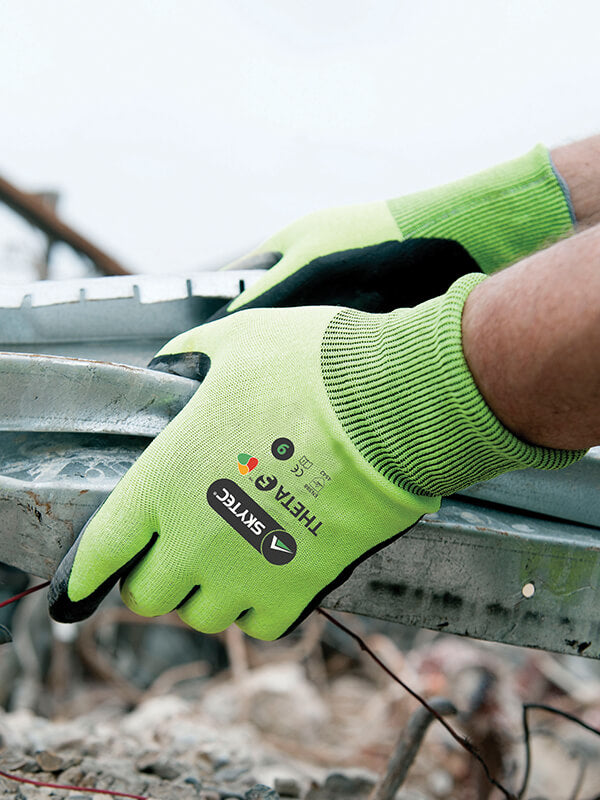 Skytec Sky52 Theta-5 Green Nitrile Foam Maximum Cut Protection Glove 4.5.4.2