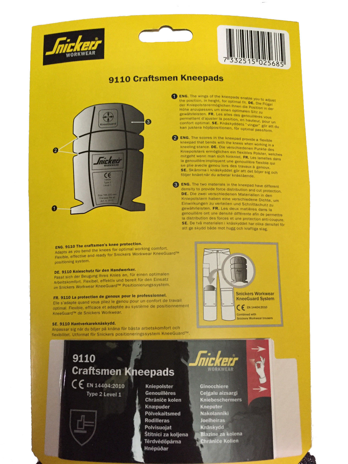 Snickers Workwear 9110 Craftsmen Knee Pads