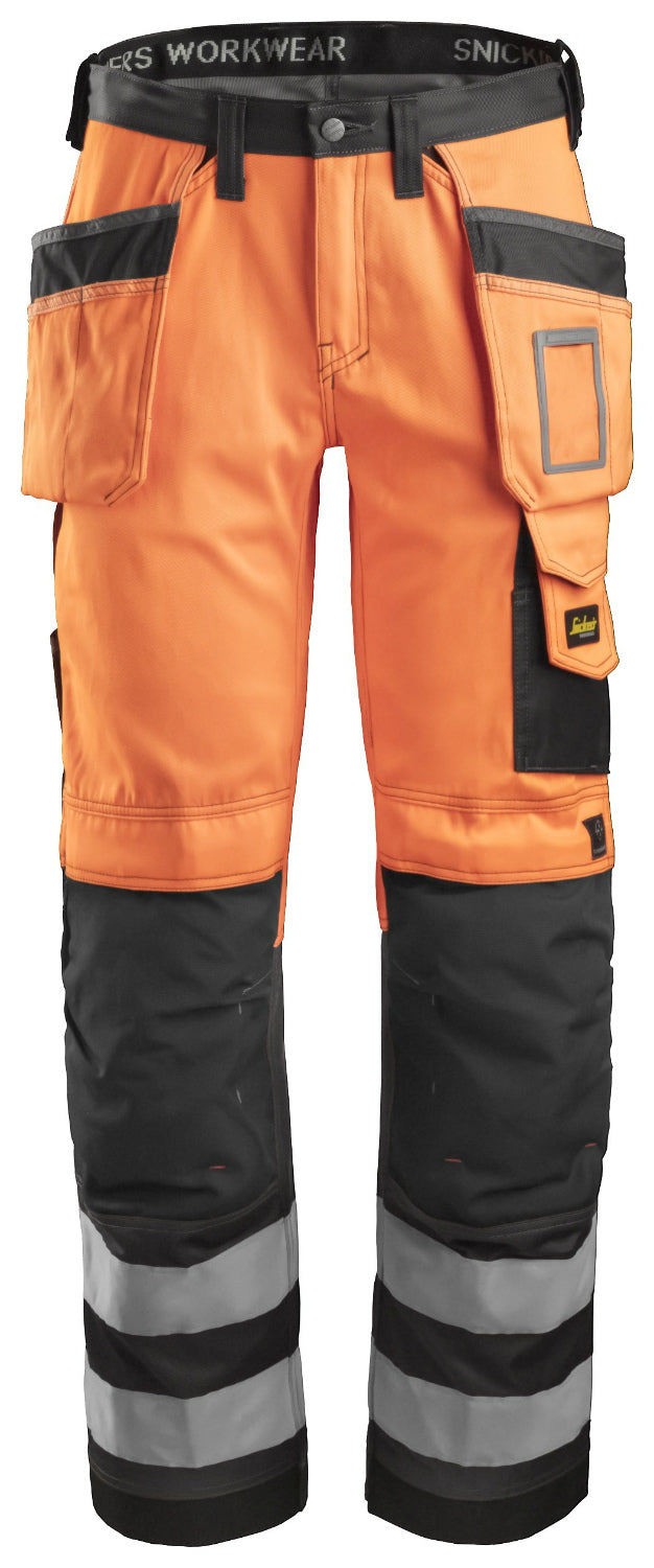Snickers Workwear 3233 Perfect Fit High-Vis Holster Pocket Work Trousers