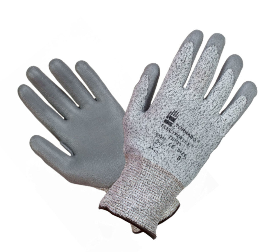 Tornado TEF25 Electroflex Work Gloves Level 4 Cut Resistant PU Coating