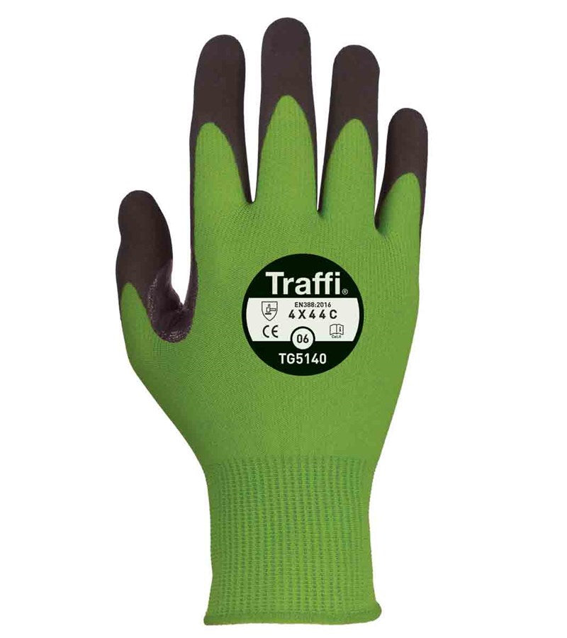 Traffiglove TG5140 Morphic 5 Safety Work Gloves Level C Cut Resistant Nitrile Coating