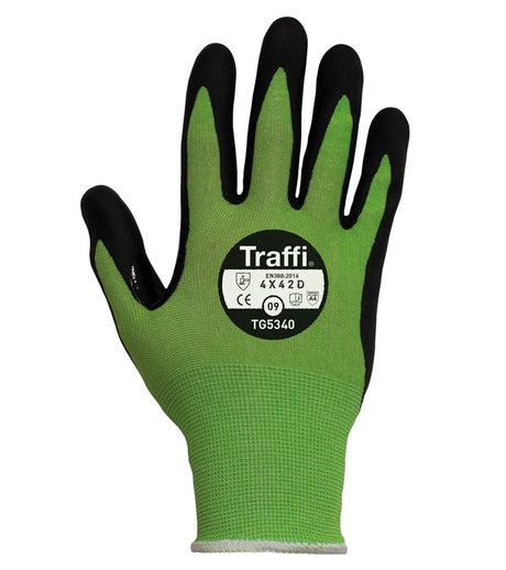 TraffiGlove TG5340 Work Gloves Level D Cut Resistant Nitrile Coating