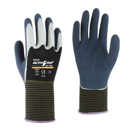 Towa ActivGrip XA-324 Work Gloves Latex Coating