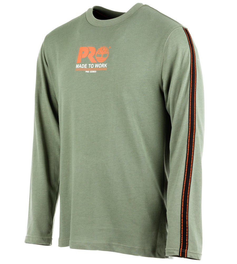 Timberland PRO 348 Long Sleeve Green Men T Shirt, Size - Medium