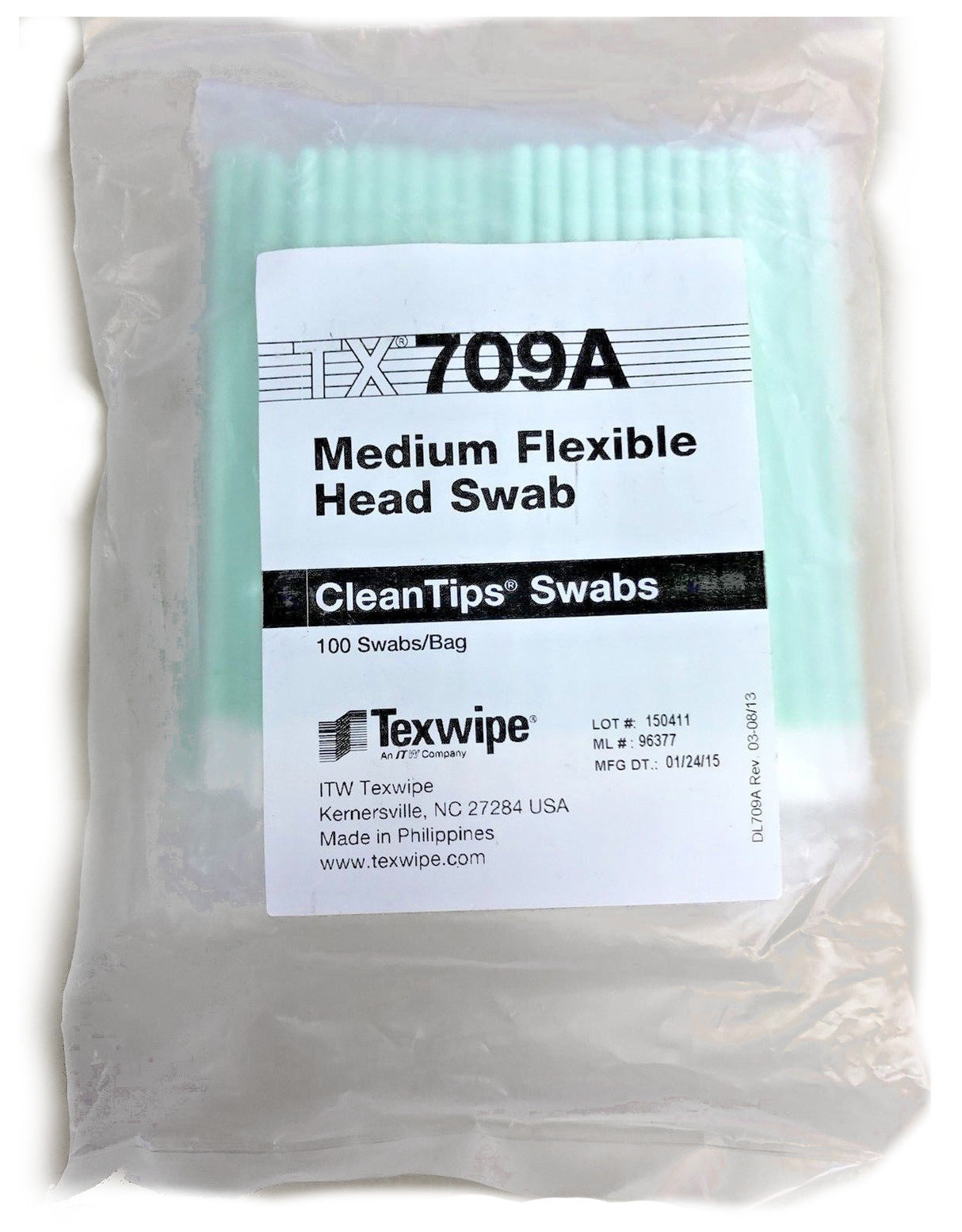 Texwipe TX709A Medium Flexible Head Swab For Cleaning Room