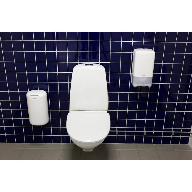 Tork 557500 Premium Compact T6 Twin Toilet Roll Mid Size Plastic Dispenser White