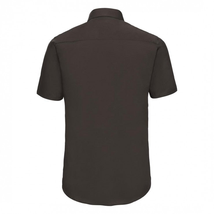 Uneek UC702 Men’s Pinpoint Oxford Shirt Half Sleeve Black