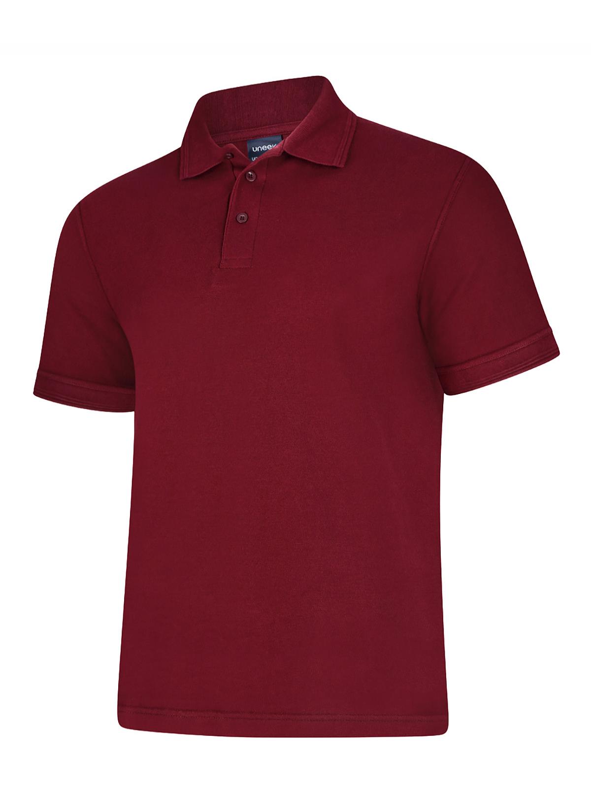 Uneek Essential 220gsm Short Sleeve PolycottonPolo Shirt UC108 - Burgundy