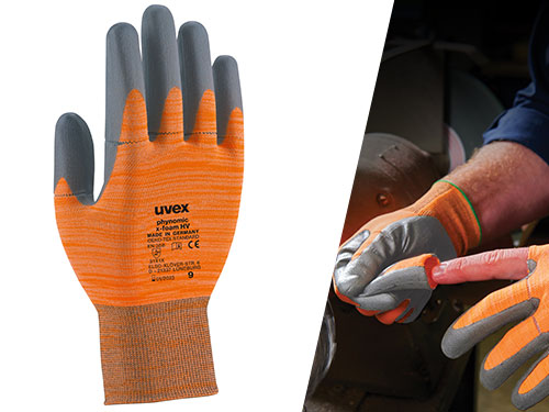 Uvex 60054 Phynomic X-Foam HV Safety Gloves with Break Sections Size 10
