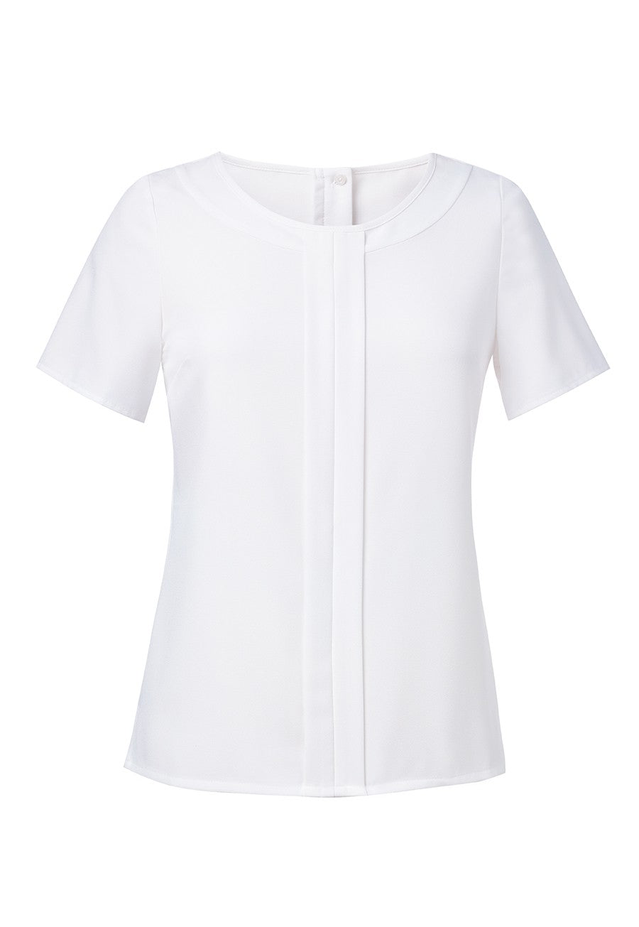 Brook Taverner 2265 Felina White Ladies Blouse Crepe De Chine, Size - 22