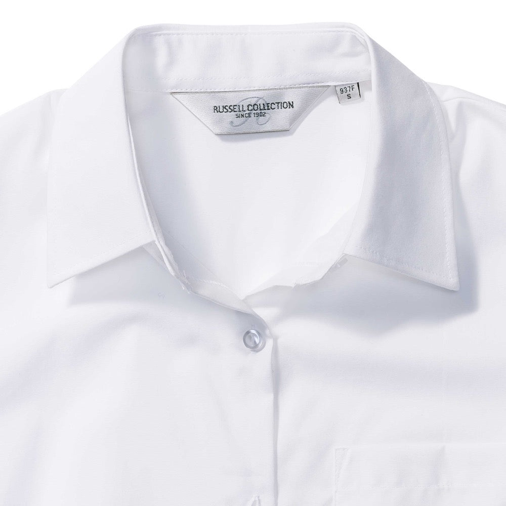 Russell Collection 937F Ladies Blouse Short Sleeve White, Size - 20"