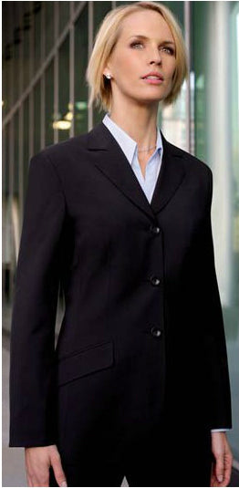 Brook Taverner 2187 Ladies 3 Button Formal Jacket Multistripe Navy