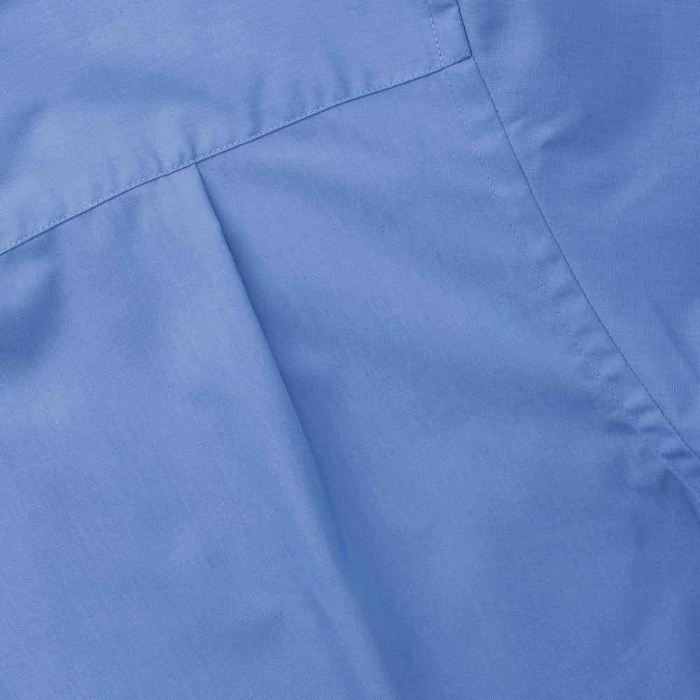 Russell Collection 935M Men Poplin Shirt Short Sleeve Blue