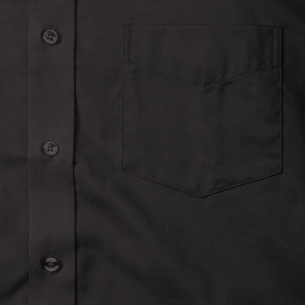 Russell Collection 933 Short Sleeve Easy Care Black Men Oxford Shirt